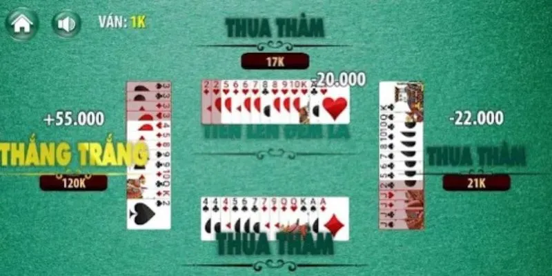 Các trường hợp trong tiến lên đếm lá