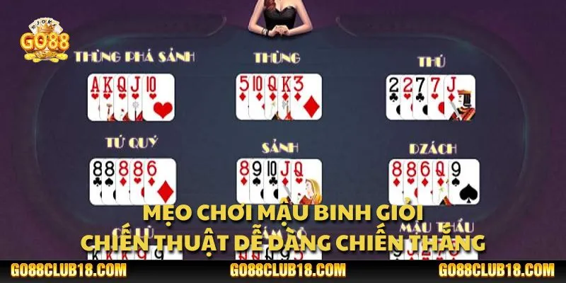 Mẹo chơi Mậu Binh giỏi: Chiến thuật dễ dàng chiến thắng
